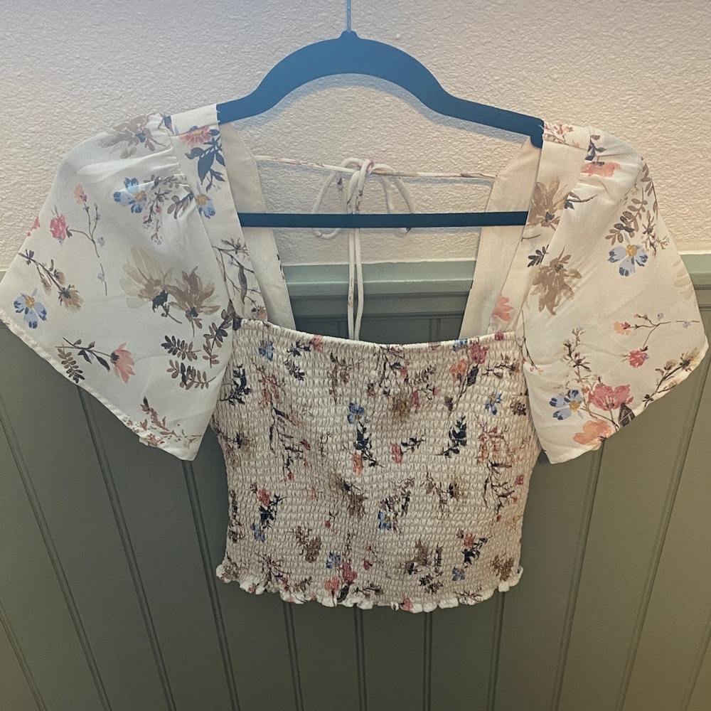 Floral Smocked Blouse